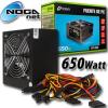 Fuente ATX 650W cooler 12cm, reforzada + cable power Noganet ATX-650