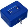 Cofre portavalores con bandeja 2 llaves 20x15x9cm Azul Global COFRE-20X15X9-BL